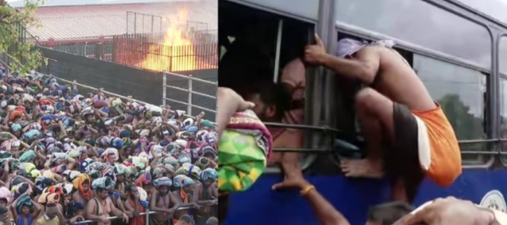 ശബരിമലയിൽ വൻ ഭക്തജനതിരക്ക്.