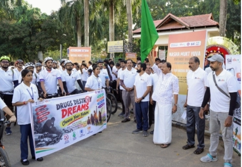 ലഹരിമുക്ത യുവത്വത്തിനായി ആരോഗ്യ പദയാത്രയും സൈക്കിൾ റാലിയും സംഘടിപ്പിച്ചു
